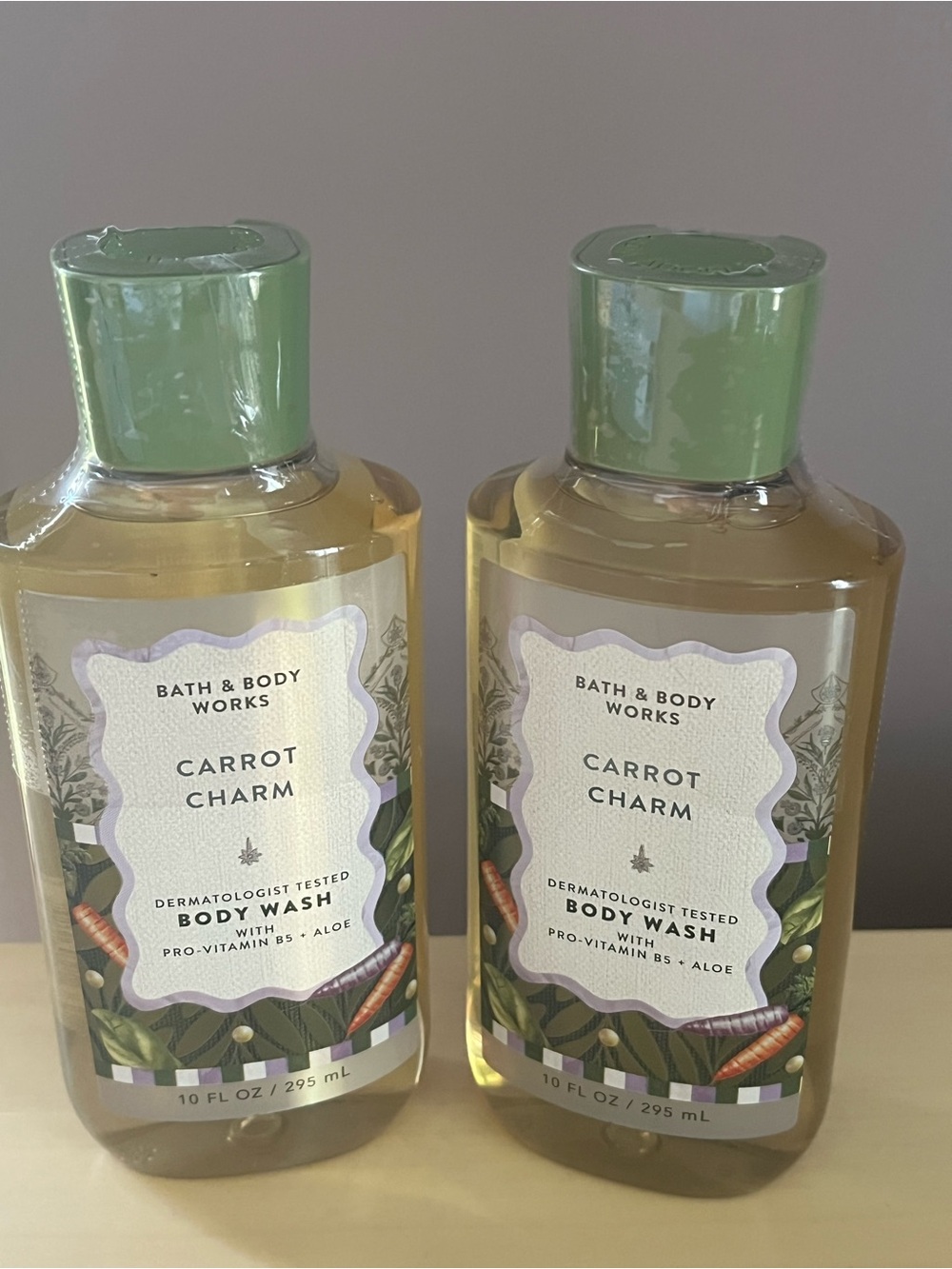 Two New Bath & Body Works Carrot Charm Body Washes